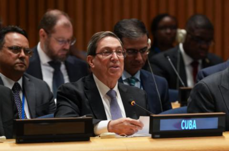 O chanceler cubano Bruno Rodríguez em reunião na ONU sobre Nova Governança Global  (28/05/26)