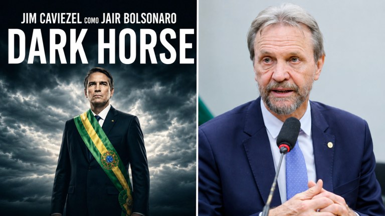 Cartaz sobre Dark Horse e Pedro Uczai