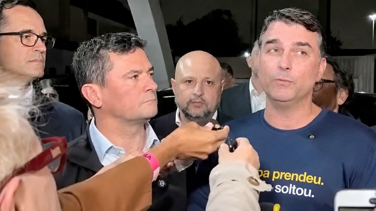 Sergio Moro e Flávio Bolsonaro