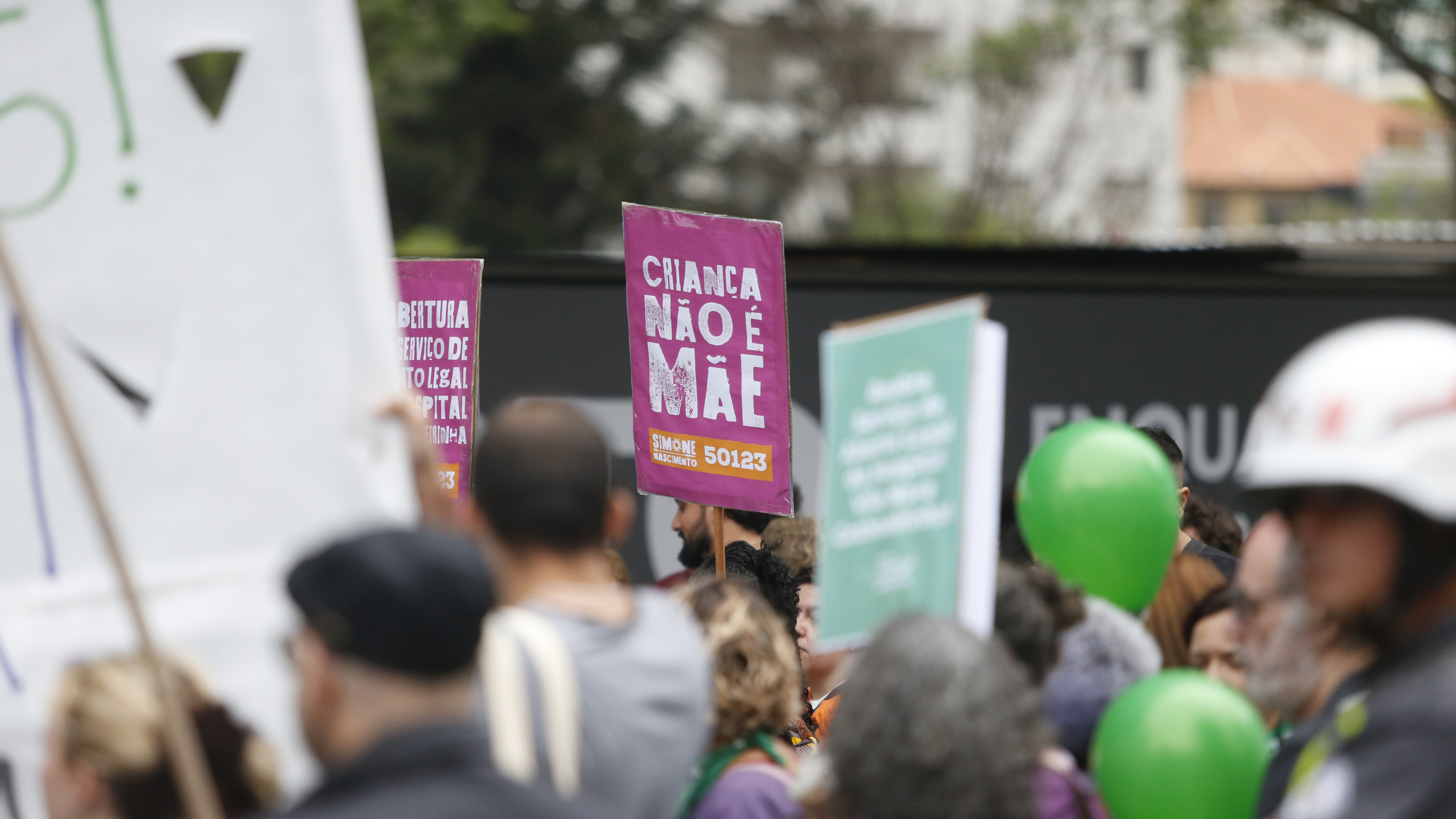 Manifestação pela legalização do aborto