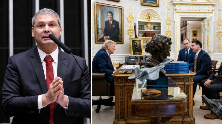 Lindbergh Farias, Donald Trump, Eduardo Bolsonaro e Flávio Bolsonaro