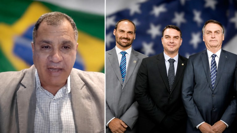 Jorfe Folena, Eduardo, Flávio e Jair Bolsonaro
