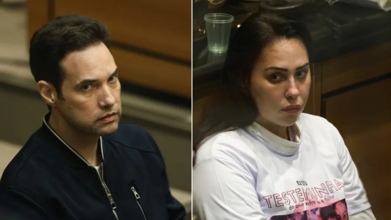 23.mar.2026 - Dr. Jairinho e Monique Medeiros, durante sessão no Tribunal de Justiça do Rio de Janeiro
