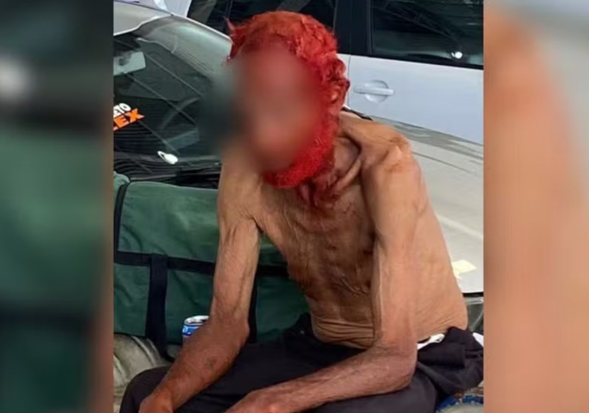 Idoso em situação de rua tem cabelos e barba tingidos de vermelho por empresário em troca de doações em Rio Preto (SP)