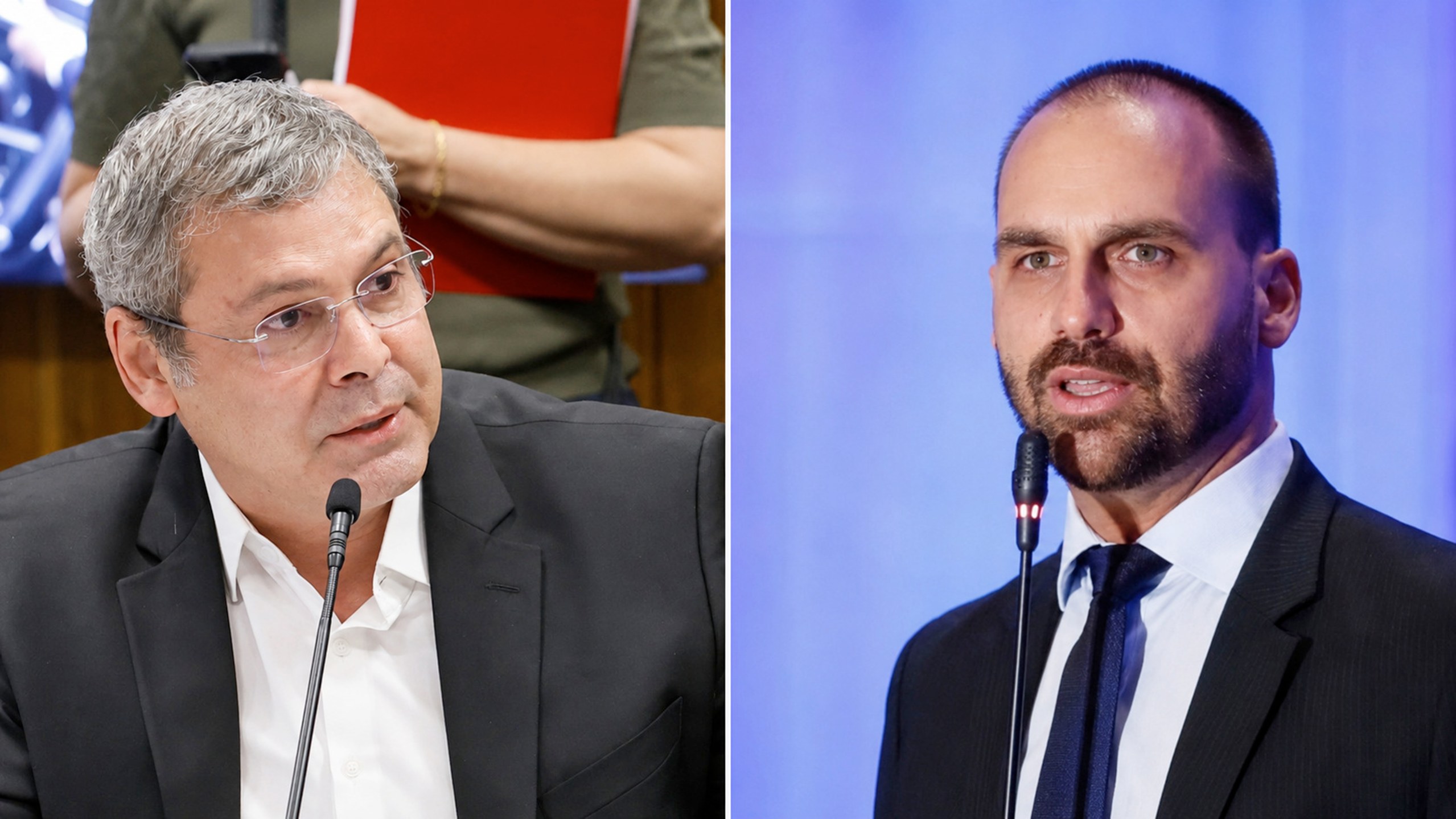 Lindbergh Farias e Eduardo Bolsonaro