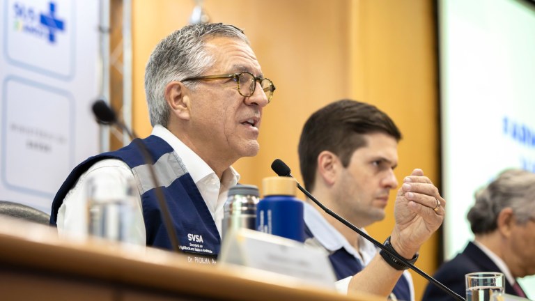 08.06.2026 - Brasilia (DF) - Ministro da Saúde, Alexandre Padilha durante Coletiva para Imprensa “Farmacovigilância da Vacina da Dengue Produzida pelo Butantan