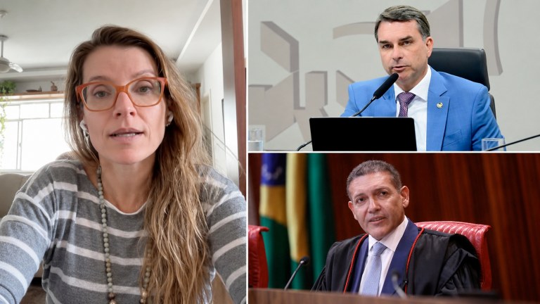 Mayra Goulart, Flávio Bolsonaro e Kassio Nunes Marques