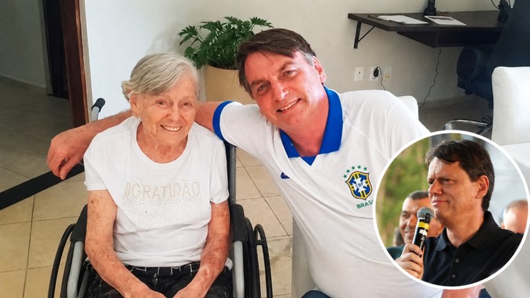 Olinda Bolsonaro, Jair Bolsonaro e Tarcísio de Freitas