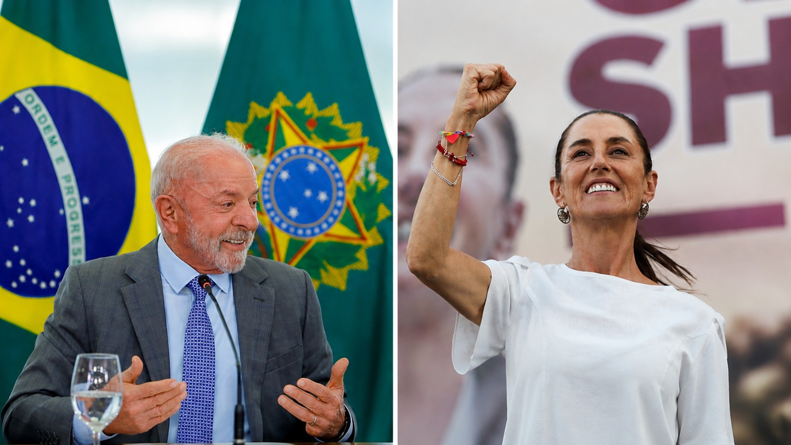 Presidente da República Federativa do Brasil, Luiz Inácio Lula da Silva, e a Presidenta dos Estados Unidos Mexicanos, Dra. Claudia Sheinbaum Pardo