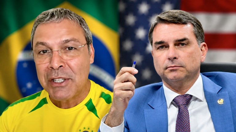 Lindbergh Farias e Flávio Bolsonaro