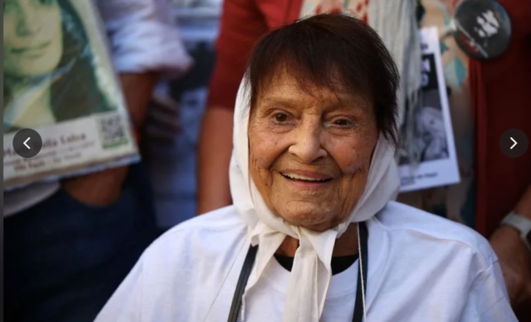 Taty Almeida., líder das Mães da Praça de Maio