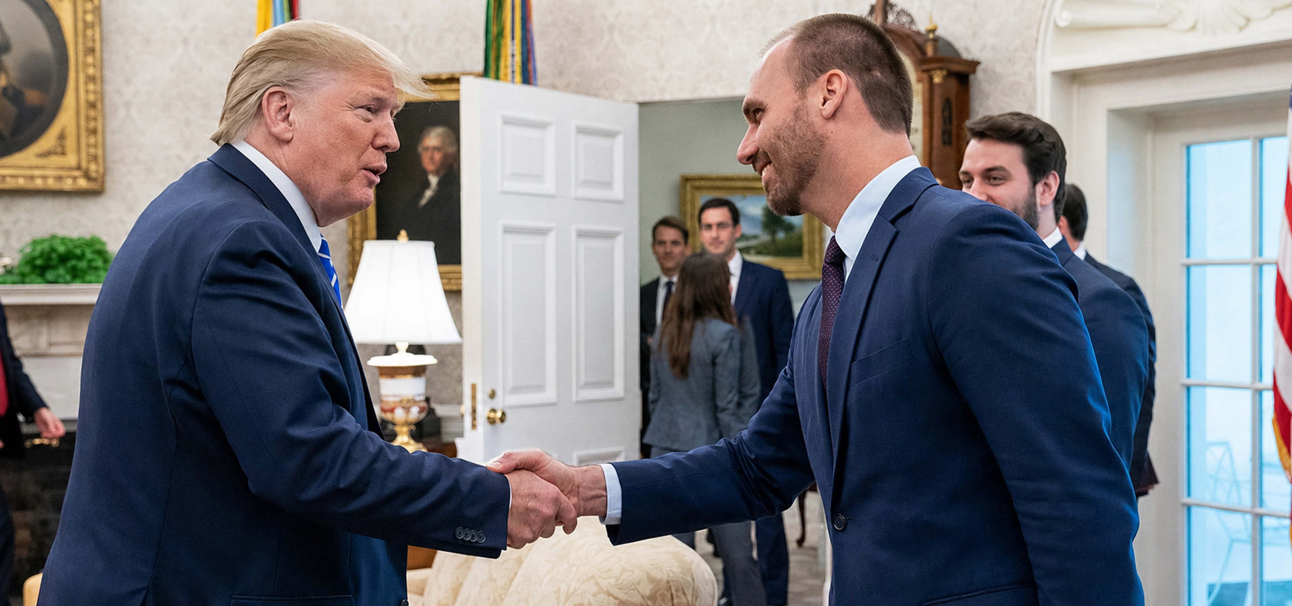 Donald Trump e Eduardo Bolsonaro