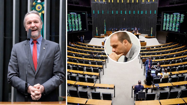 Pedro Uczai, Eduardo Bolsonaro e Câmara dos Deputados