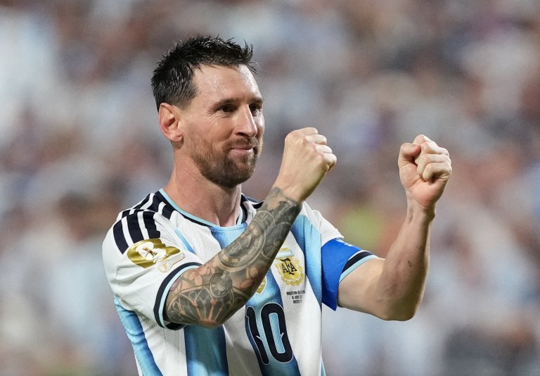Messi celebra gol da Argentina contra Argélia - 16 de junho de 2026