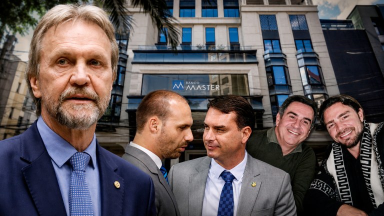 Pedro Uzai, Eduardo, Flávio Bolsonaro, Ciro Nogueira e Daniel Vorcaro