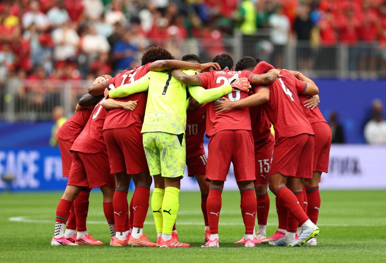 Jpgadores da seleção de Portugal se reúnem antes de partida contra a República Democrática do Congo pela Copa do Mundo de 2026 em Houston - 17 de junho de 2026