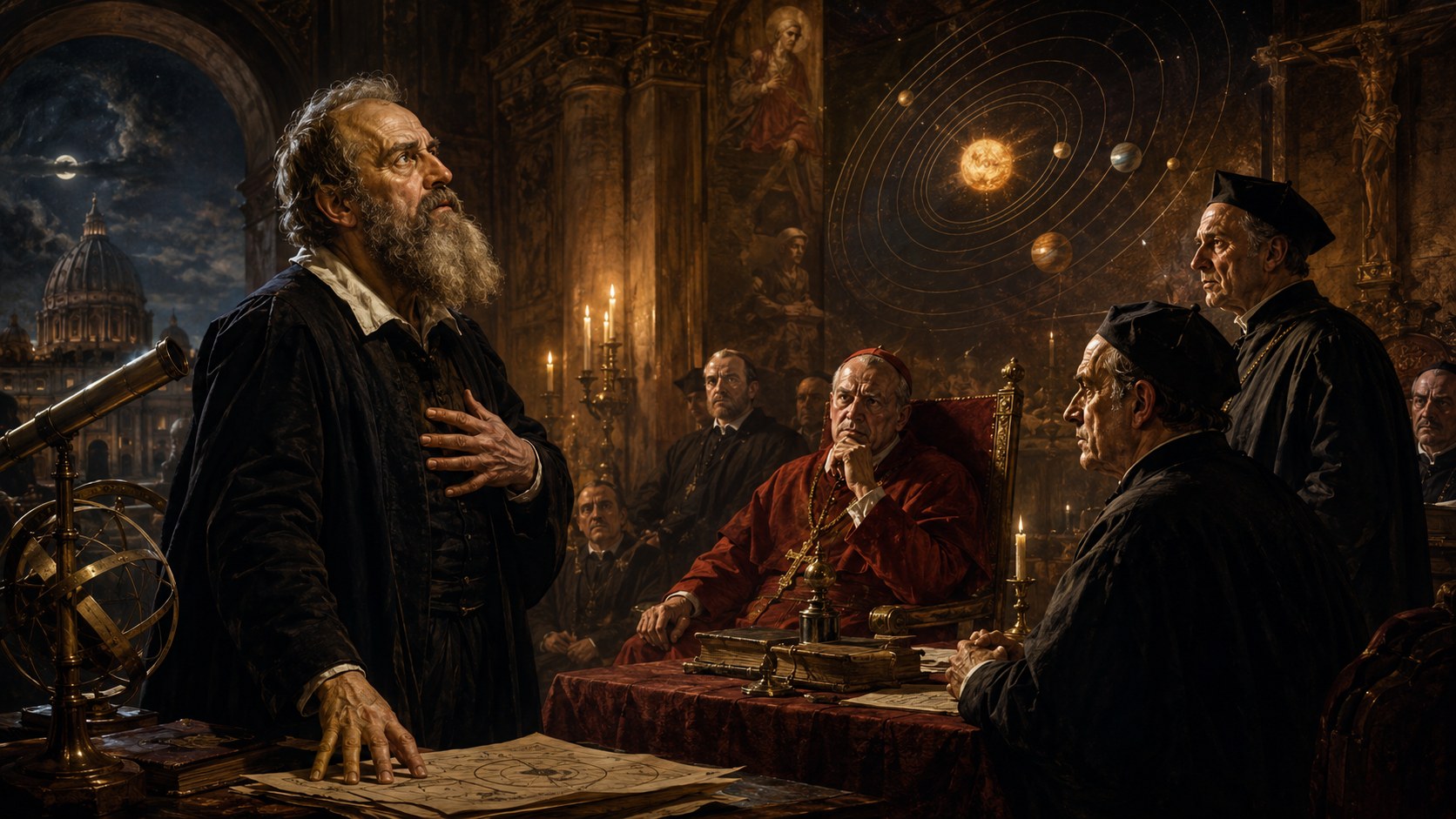 Galileu Galilei enfrenta a Inquisição