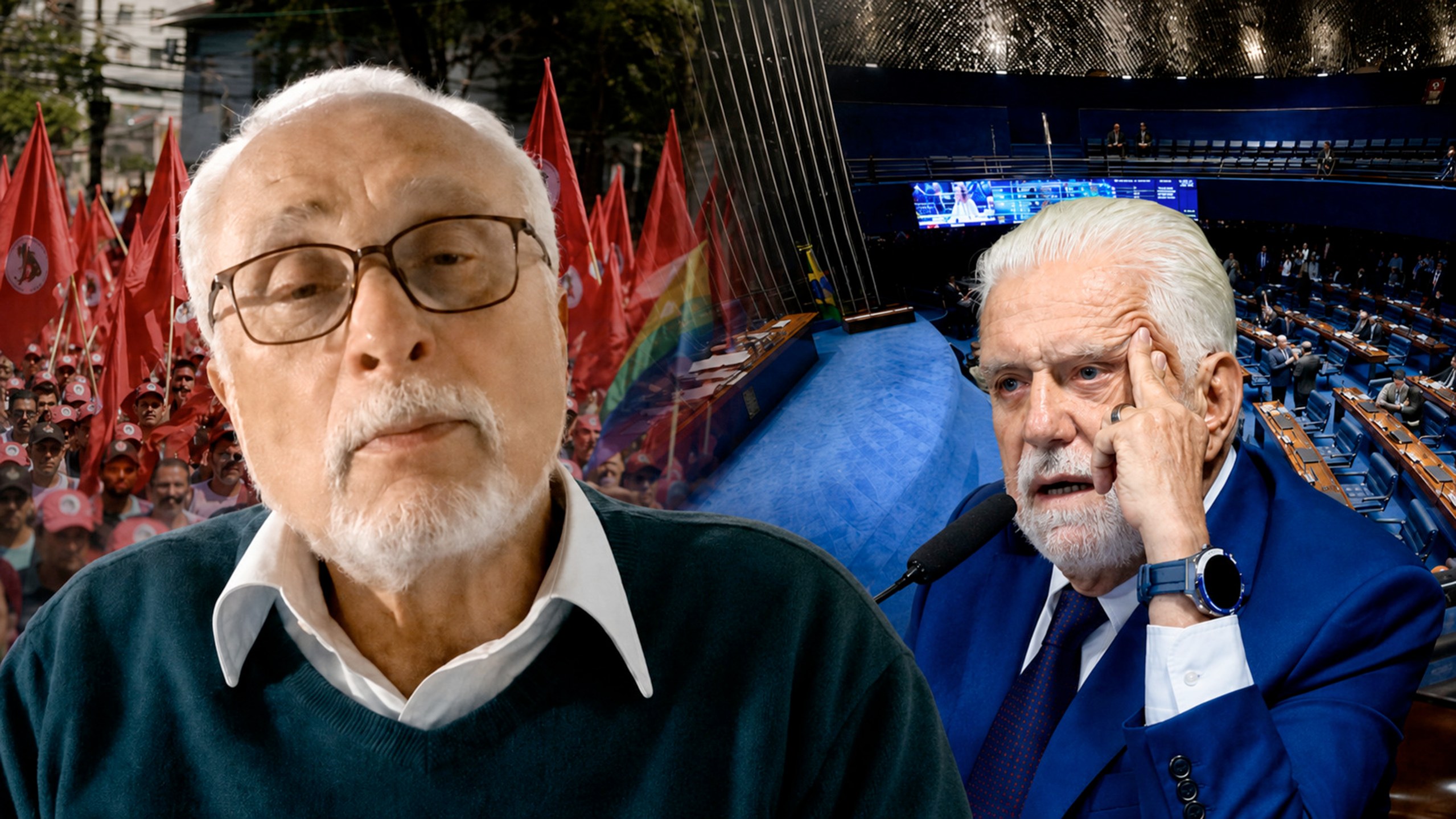 José Genoino, Jaques Wagner, protesto do campo progressista em Recife e o Senado