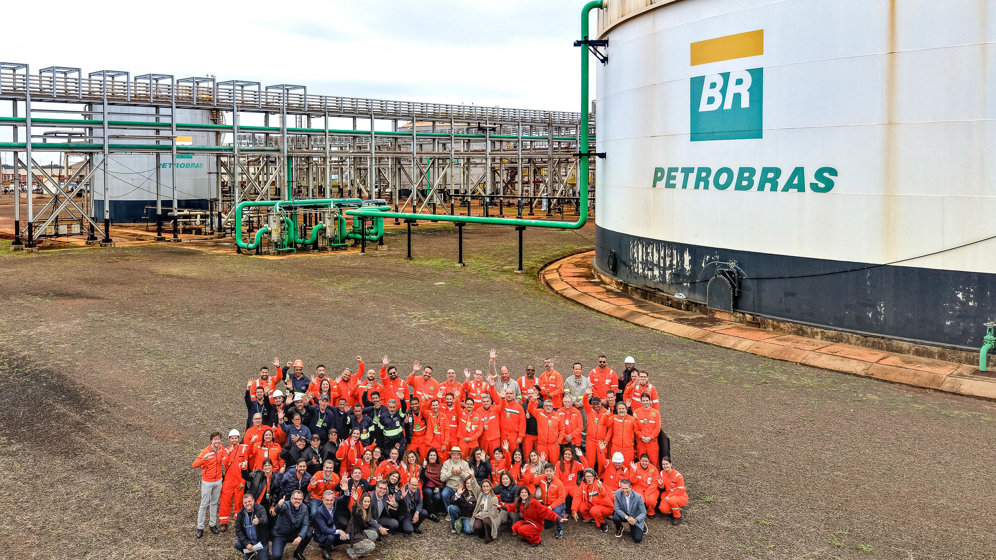 Presidente Lula durante visita às instalações da Unidade de Fertilizantes Nitrogenados de Três Lagoas (MS), da Petrobras