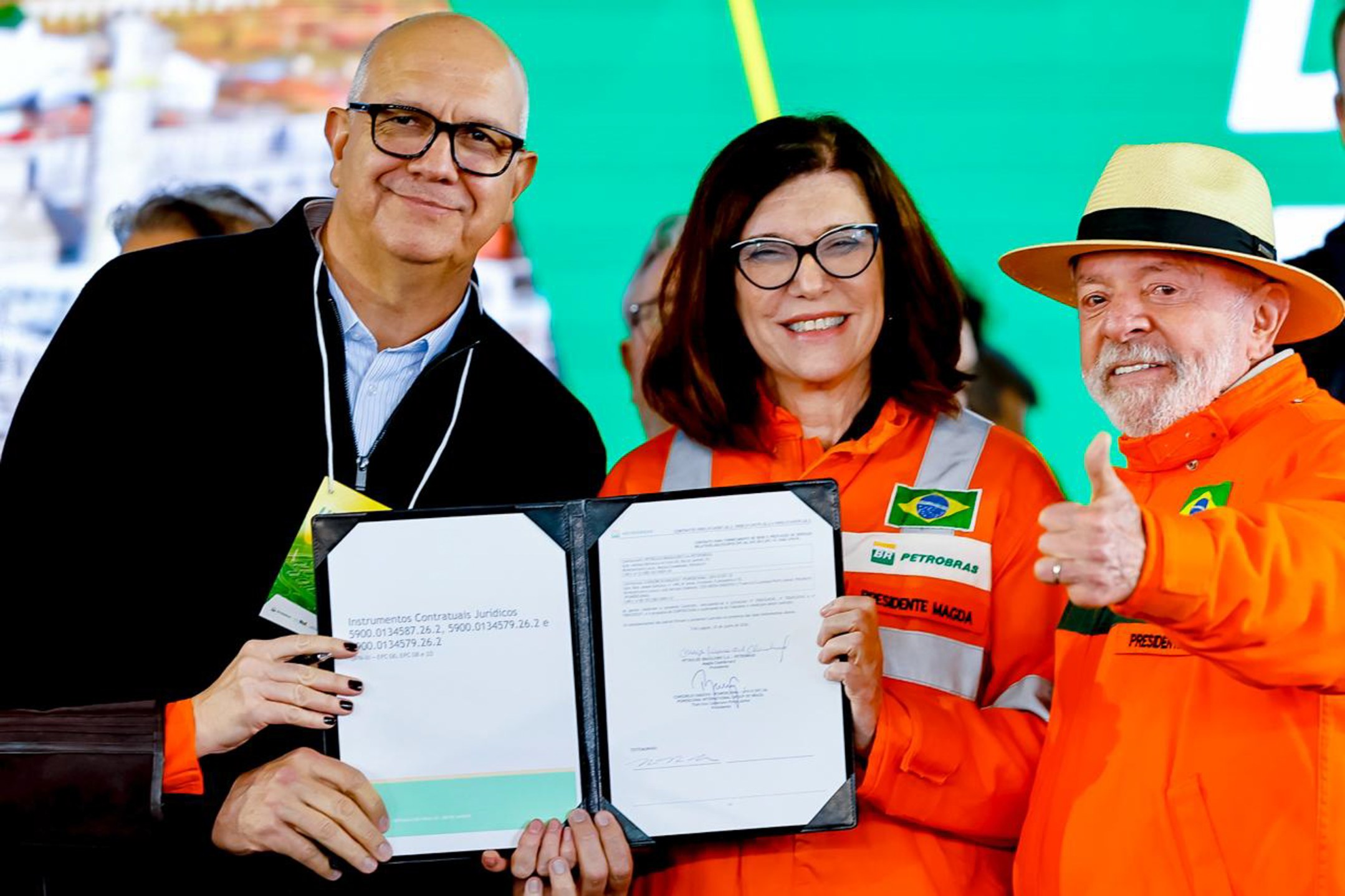25.06.2026 - Presidente da República, Luiz Inácio Lula da Silva, durante anúncio da Retomada das Obras da Fábrica de Fertilizantes Nitrogenados da Petrobras, na BR-158, Km 301,  em Três Lagoas - MS.Foto: Ricardo Stuckert / PR