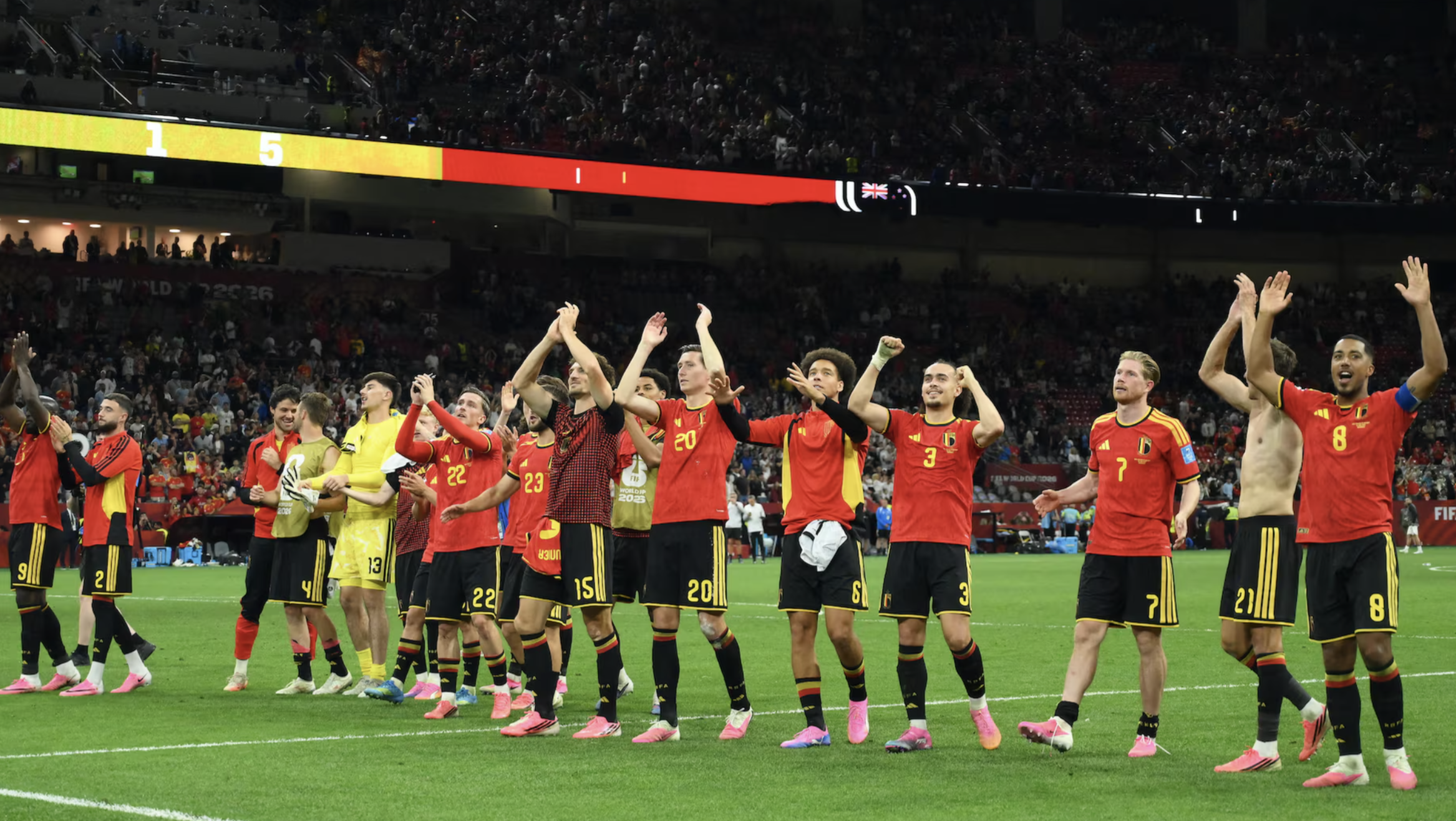 Belgas celebram a classificação
