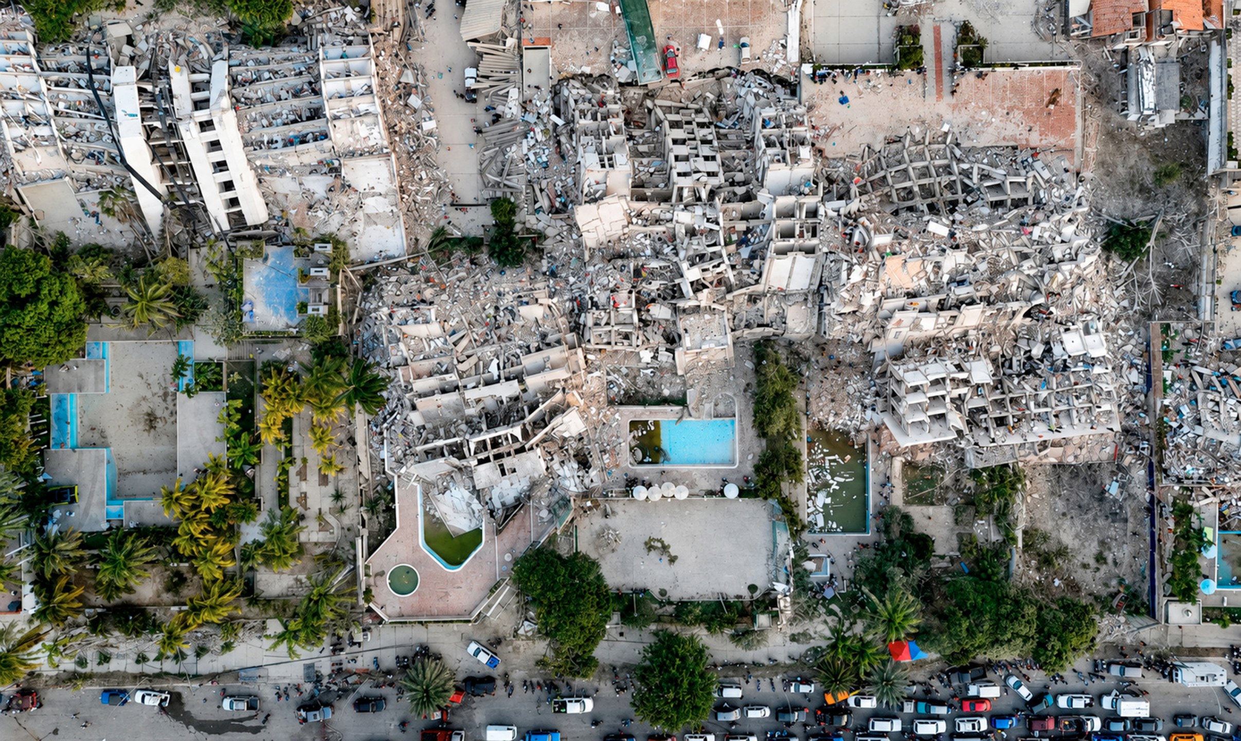 Edifícios destruídos na Venezuela