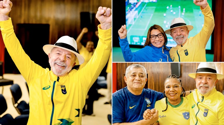 Lula, Rosângela da Silva, conhecida como Janja, José Guimarães e Margareth Menezes