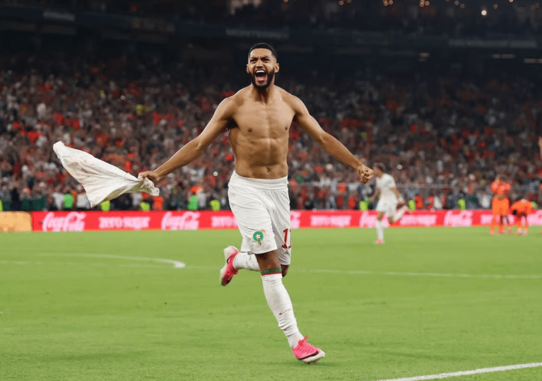 Craque marroquino celebra a vitória