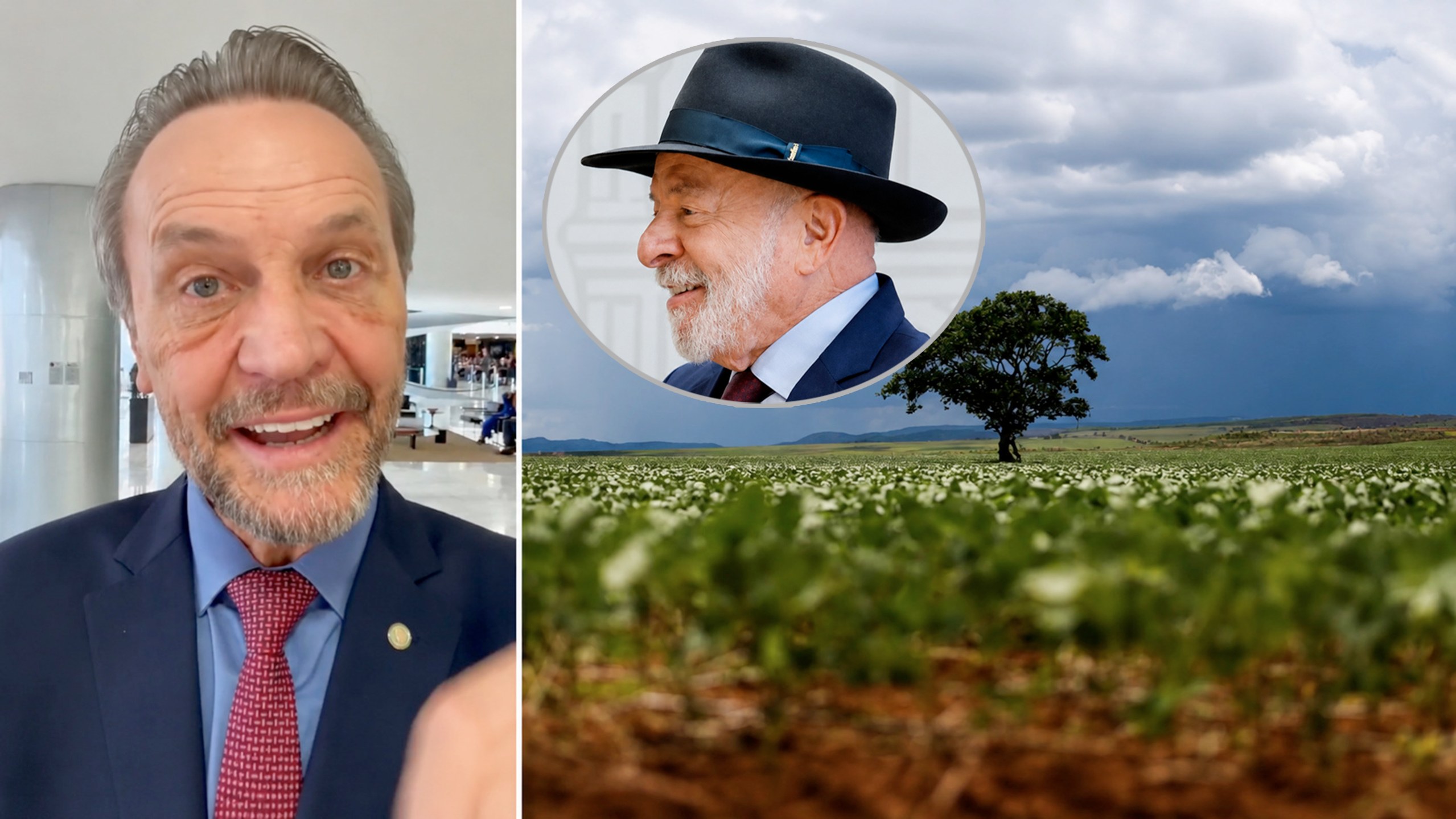 Pedro Uczai, Lula e uma plantação de soja no município de Alto Paraíso (GO)