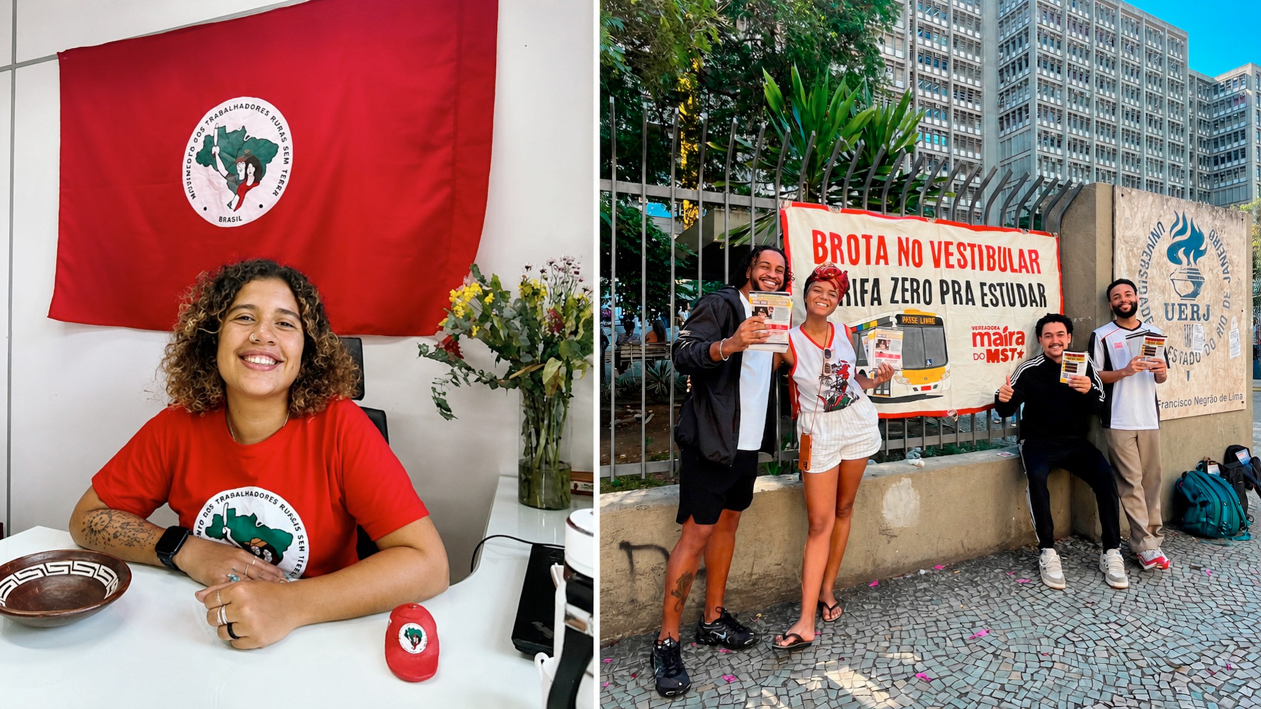 Maíra do MST e ativistas