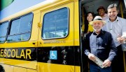 residente da República, Luiz Inácio Lula da Silva, durante anúncio sobre a inauguração do Túnel Major Sales na transposição das águas do Rio São Francisco para o Rio Grande do Norte, via Ramal do Apodi. Lula entrega ônibus escolares e reforça saúde no Ceará
