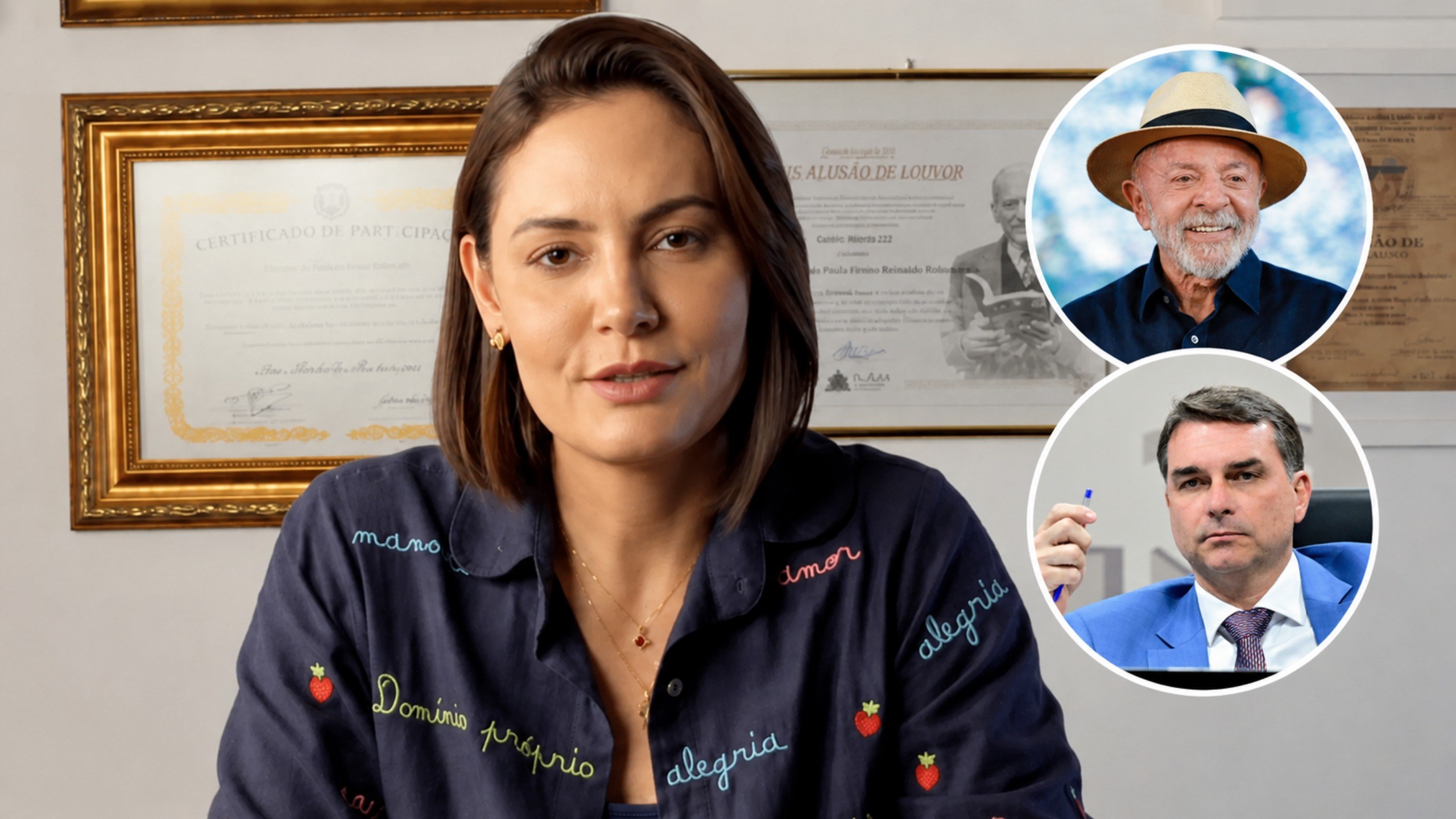 Michelle Bolsonaro - Flávio Bolsonaro - Presidente Lula