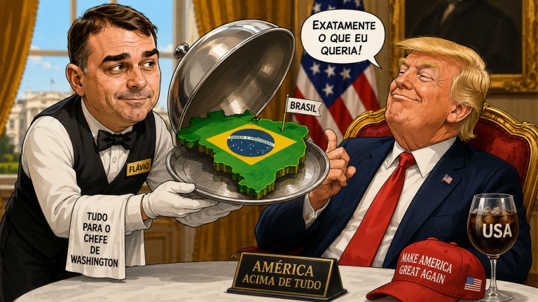 Flávio Bolsonaro, o garçom de Trump
