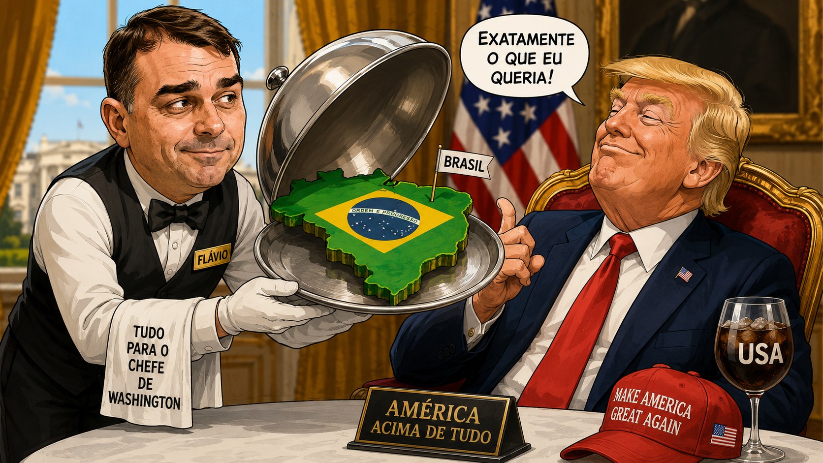 Flávio Bolsonaro, o garçom de Trump