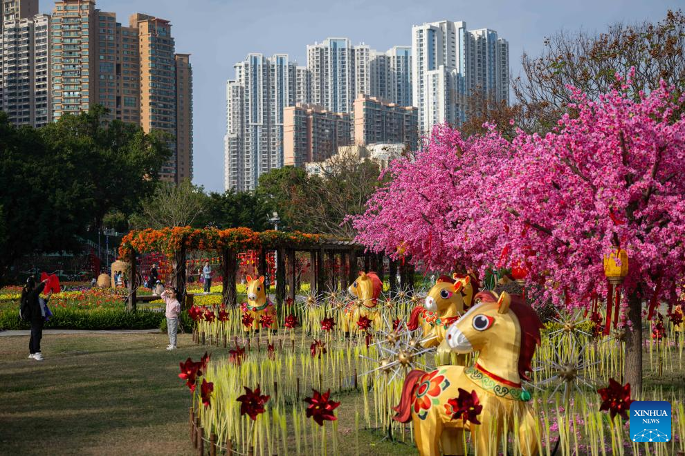 Exposição de flores celebra o próximo Ano Novo Chinês em Macau
