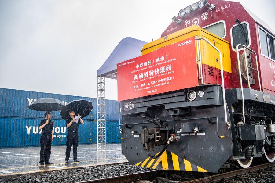 (Multimídia) Volume de carga do Expresso Ferroviário China-Europa aumenta 25% nos primeiros dois meses de 2026