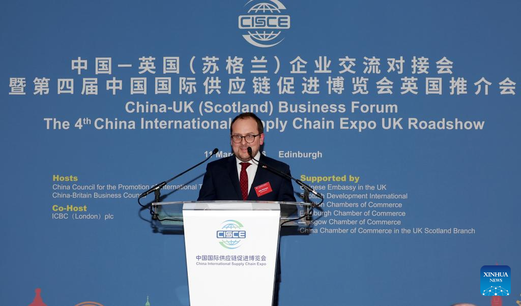 Fórum empresarial China-Reino Unido (Escócia) é realizado em Edimburgo para fortalecer cooperação