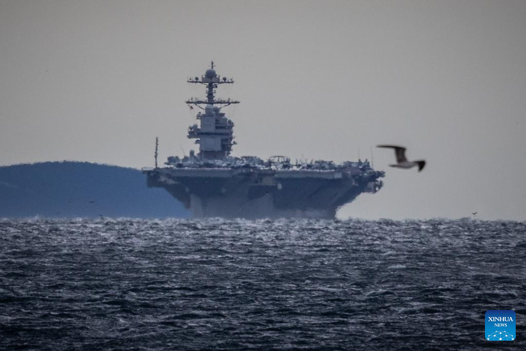 Porta-aviões americano "USS Gerald R. Ford" chega ao porto croata de Split