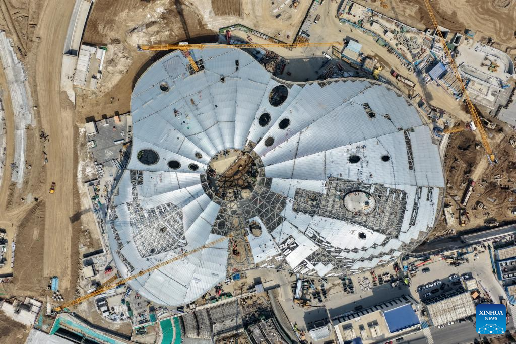 Concluída a estrutura principal da praça cultural urbana na Nova Área de Xiong'an